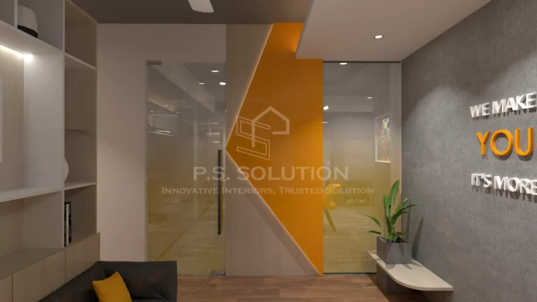 Modern office with computers and chairs