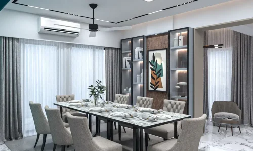 Modern dining room with elegant decor